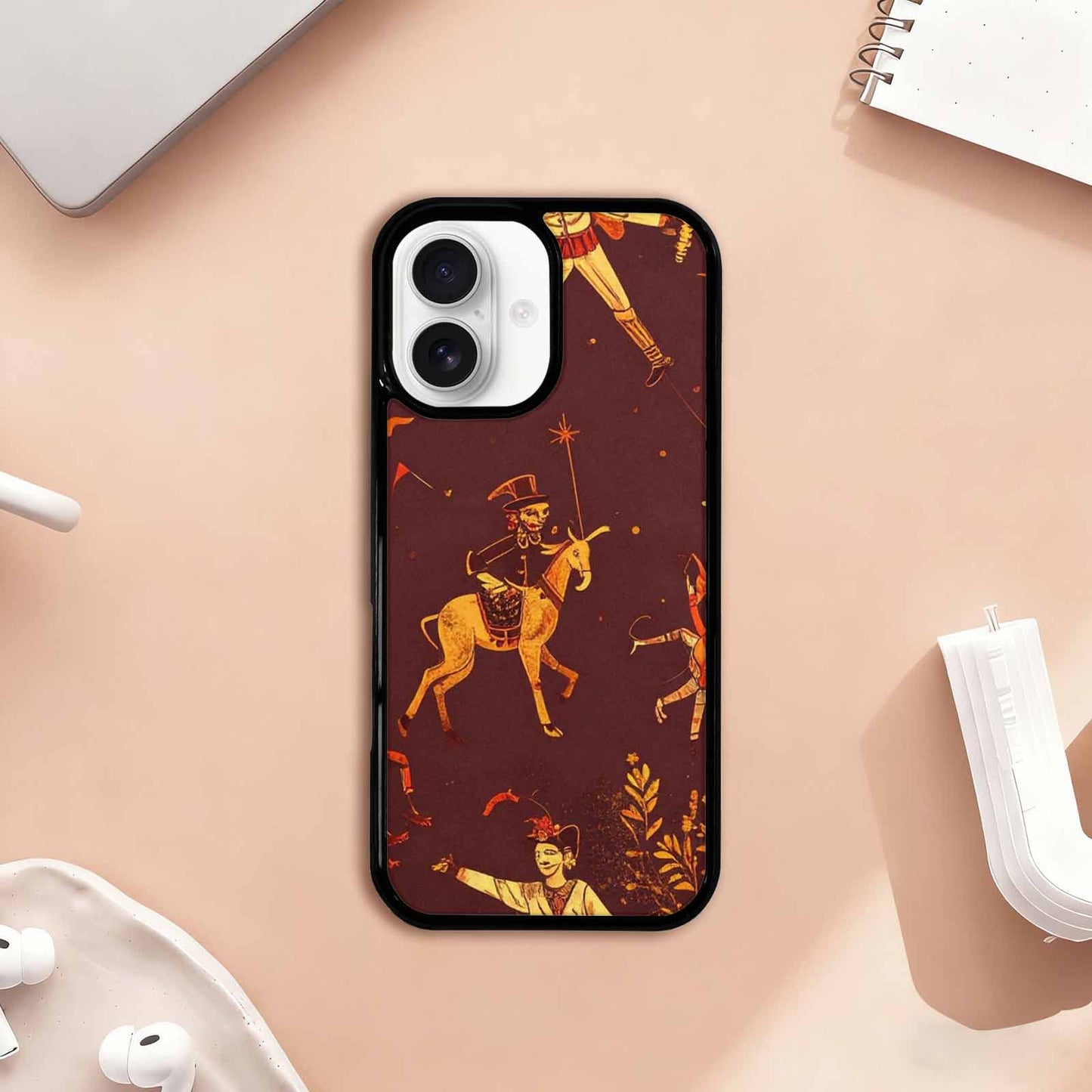 iPhone 17 Case — Vintage Circus Art Pattern Retro Vintage, Personalized Phone Case