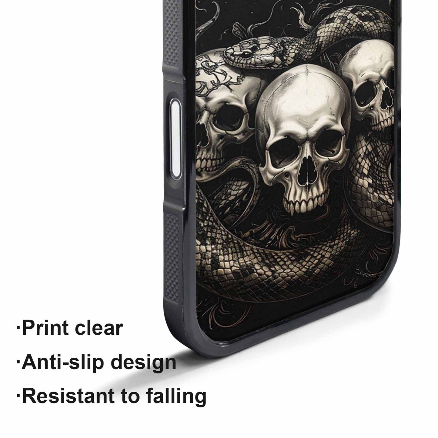 iPhone 17 Pro Case — Skull Dark Art Gothic Print Gothic, Custom Phone Case