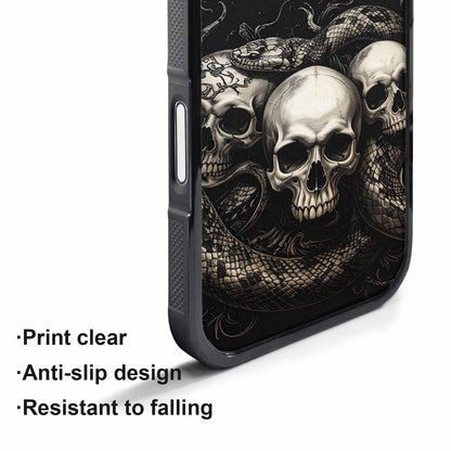 iPhone 17 Pro Case — Skull Dark Art Gothic Print Gothic, Custom Phone Case