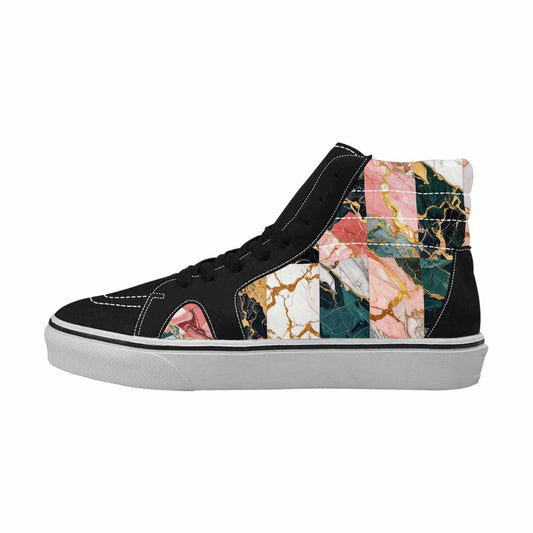 WOMEN'S Marble Stone Texture High Top Canvas Aesthetic Sneakers