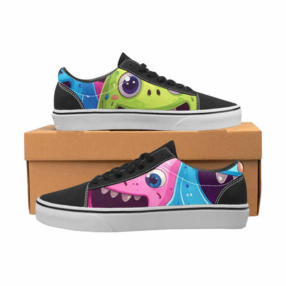WOMEN'S Melting Icecream Monster Cherry Canvas Lace-Up Grunge Custom Sneakers