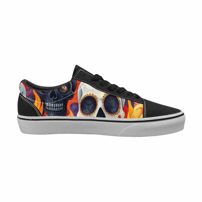 MEN'S Skull Canvas Lace-Up Surreal Custom Shoes