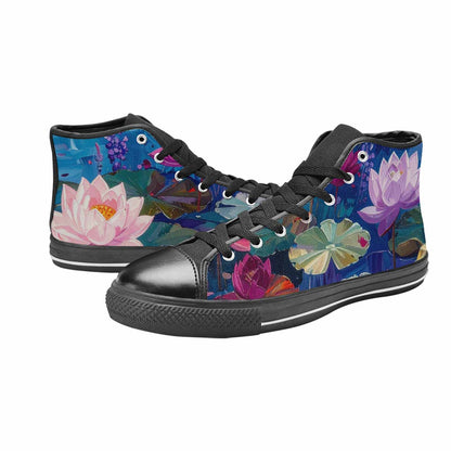MEN'S Monet-Style Impressionist Water High Top Canvas Surreal Custom Shoes