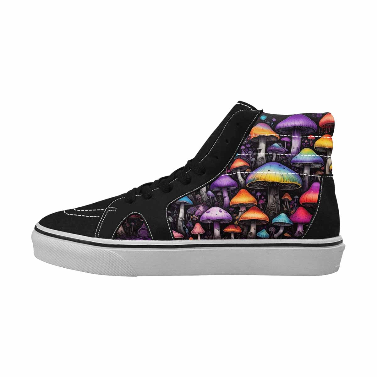 MEN'S Rainbow Drip Mushrooms High Top Canvas Dreamlike Custom Shoes