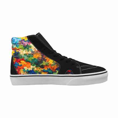 MEN'S Camo Patches High Top Canvas Neon Fantasy Shoes