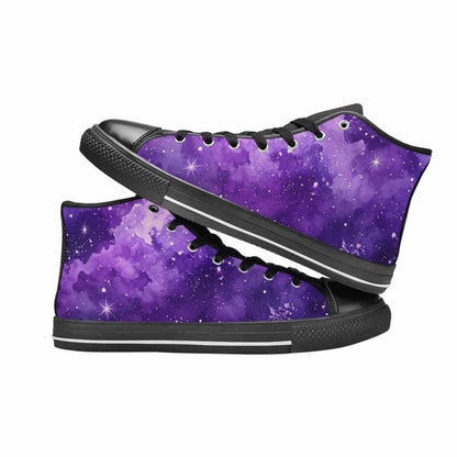 WOMEN'S Galaxy Art - High Top Canvas Grunge Shoes