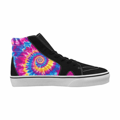 MEN'S Tie Dye Spiral High Top Canvas Aesthetic Custom Sneakers