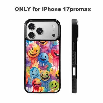 iPhone 17 Pro Max Case — Smiley Facessmiley Faces Tie Original Art, Custom Made Phone Cover