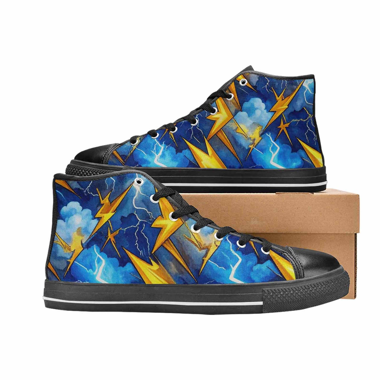MEN'S Lightning Bolt High Top Canvas Aesthetic Shoes