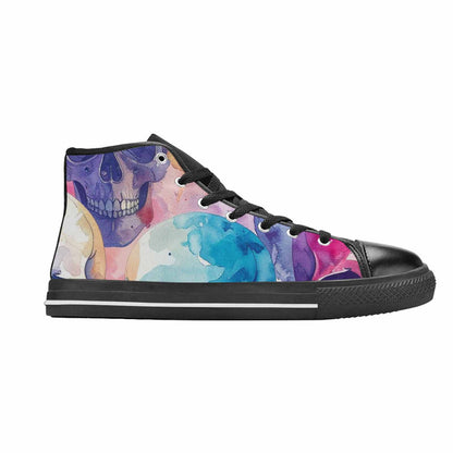 WOMEN'S Kulls - Watercolor High Top Canvas Dark Academia Sneakers