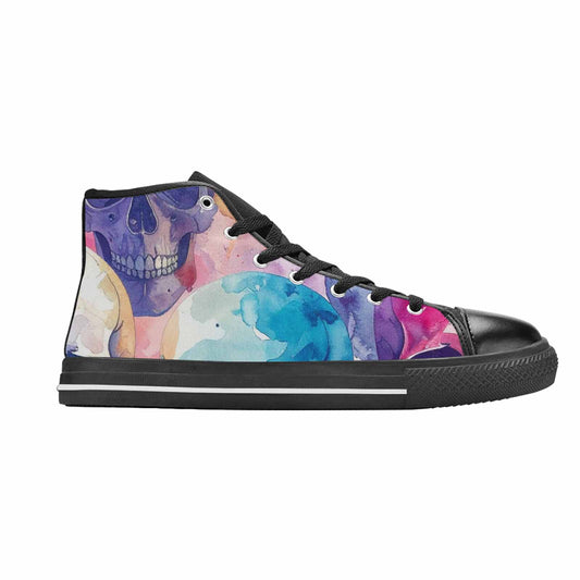 WOMEN'S Kulls - Watercolor High Top Canvas Dark Academia Sneakers