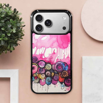 iPhone 17 Pro Max Case — Tie Dye Swirls Black Tie Dye, Custom Phone Case