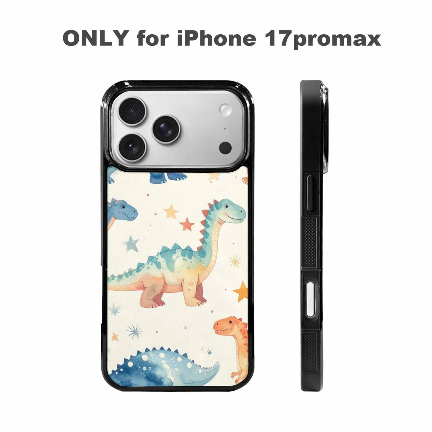 iPhone 17 Pro Max Case — Retro Dinosaurs Star Galaxy Space, Custom Phone Case
