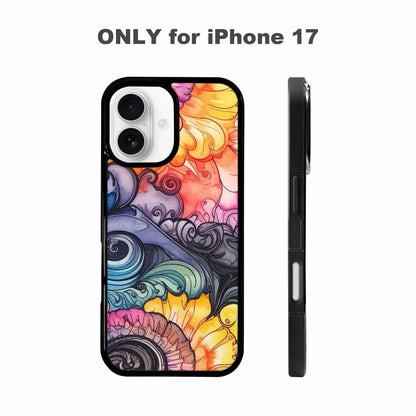 iPhone 17 Case — Tie Dye Swirls (black Tie Dye, Custom Designed Case Cover