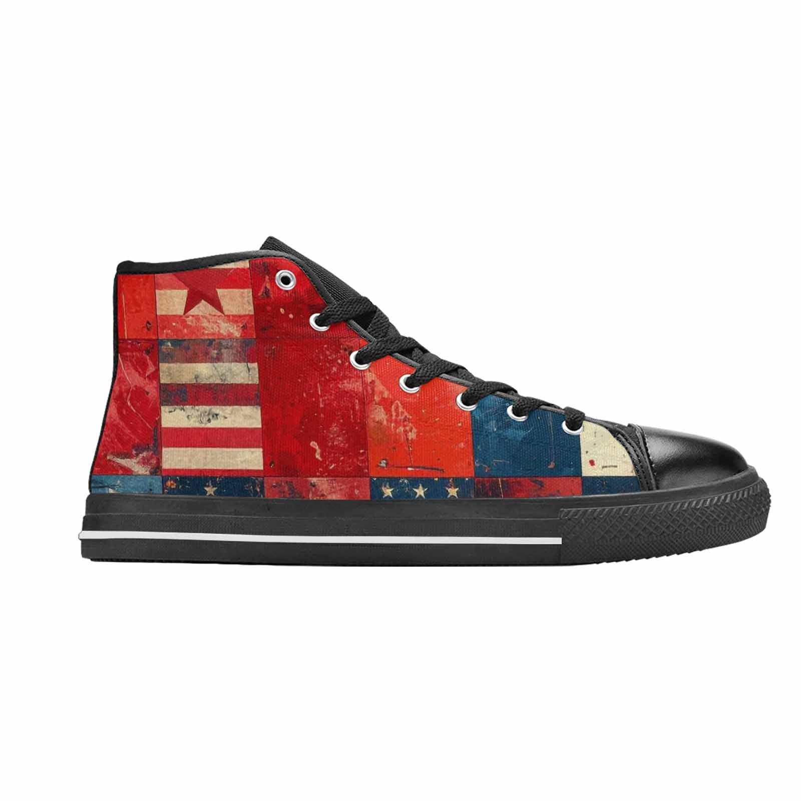 MEN'S American Flag Stars High Top Canvas Aesthetic Custom Shoes