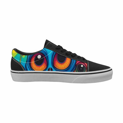 WOMEN'S Melting Aliens Lace-Up Canvas Kaleidoscope Sneakers