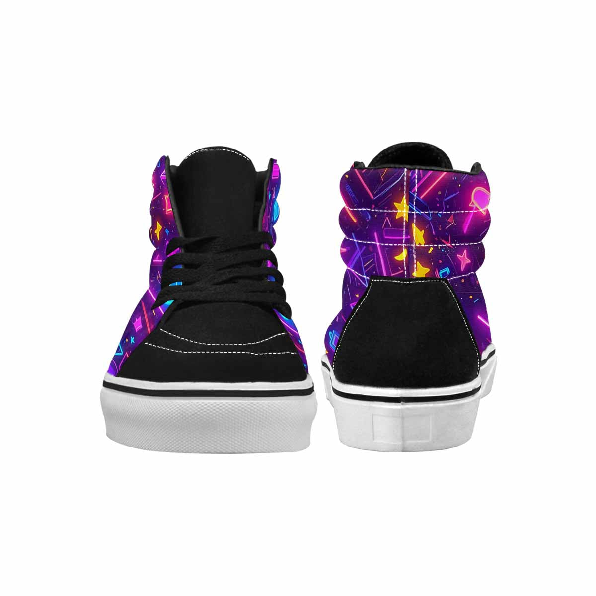 MEN'S 80s Retro Motif High Top Canvas Surreal Shoes