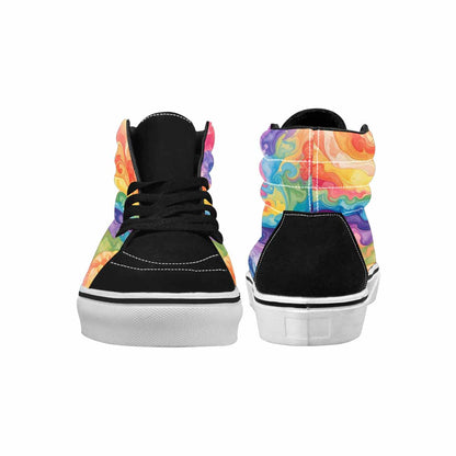 MEN'S Tie High Top Canvas Kaleidoscope Custom Sneakers