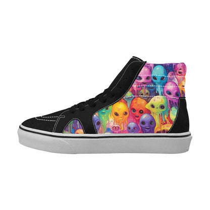 MEN'S Aliens  Tie Dye High Top Canvas Cottagecore Custom Sneakers