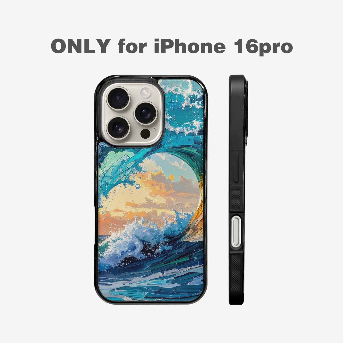 iPhone 16 Pro Case — Wave Crest Splash Wave Crest Splash, Personalized Phone Case