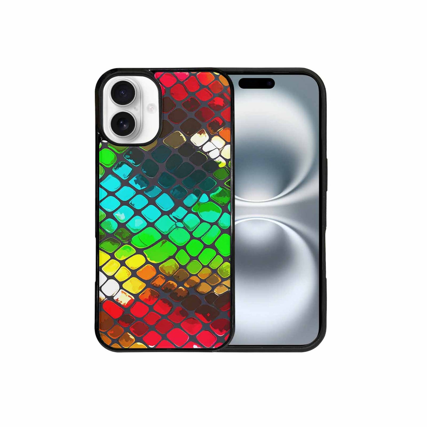 iPhone 16 Plus Case — Snake Print Dark Seamless Pattern Vibrant, Personalized Phone Case