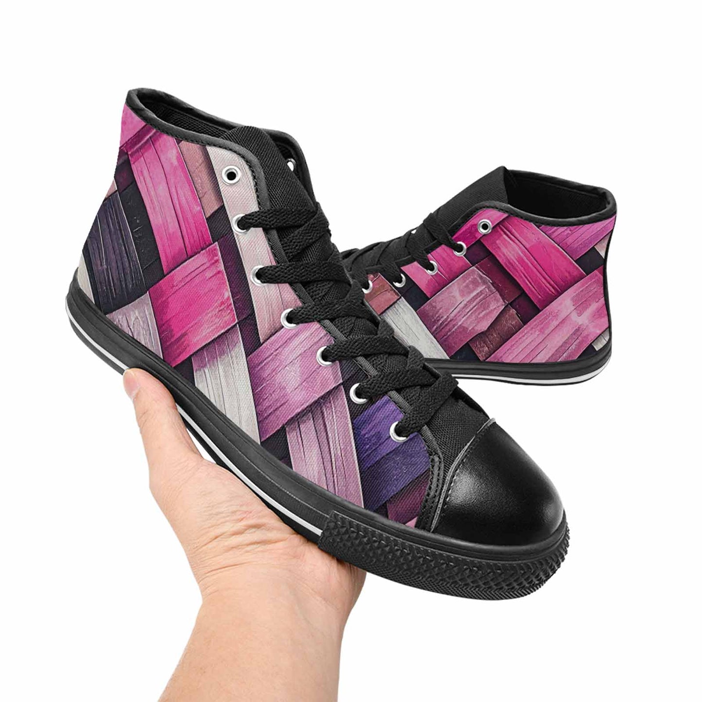 MEN'S Genderfluid Flag Color High Top Canvas Cottagecore Sneakers