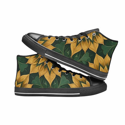 MEN'S Sunflower Mandala Kaleidoscope High Top Canvas Y2K Custom Sneakers