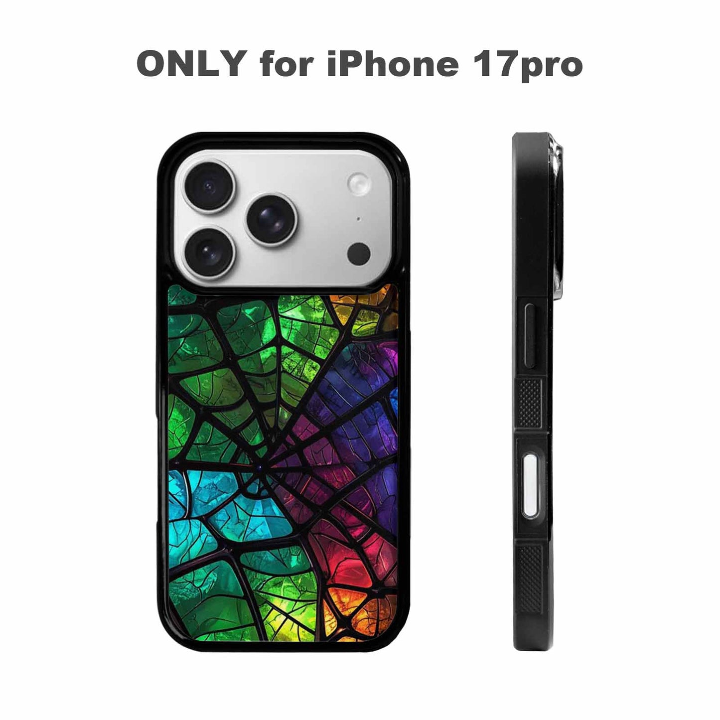 iPhone 17 Pro Case — Neon Camo Spider Web Camo, Custom Printed Phone Case