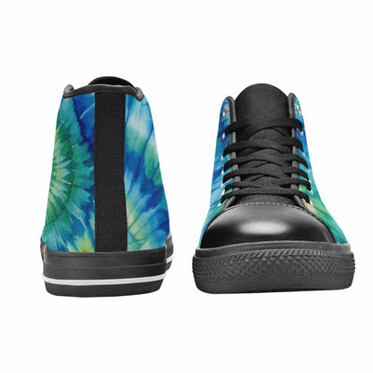 MEN'S Tie Dye Swirl High Top Canvas Grunge Shoes