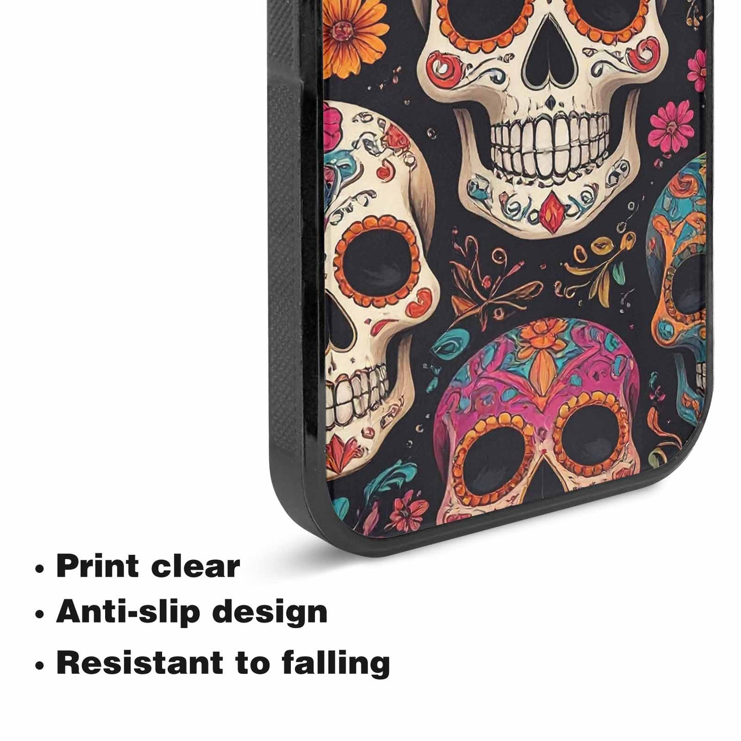 iPhone 15 Plus Case — Smaller Skulls Overlapping Seamless Pattern Of, Custom Made Phone Cover