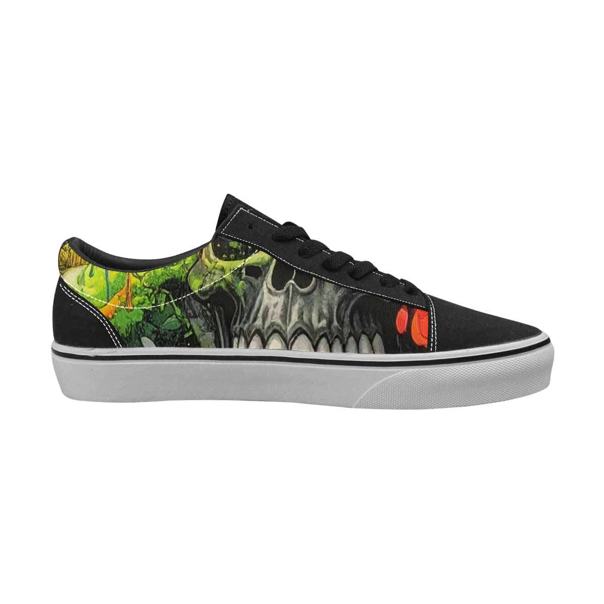 WOMEN'S Rainbow From Skull S Lace-Up Canvas Dark Academia Sneakers
