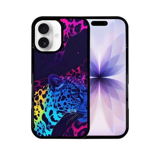 iPhone 17 Case — Leopard Print Neon Seamless Animal Print, Personalized Phone Case
