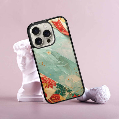 iPhone 16 Pro Case — Christmas Wrapping Paper Pattern Art Wallpaper, Custom Print Case Cover