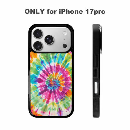 iPhone 17 Pro Case — Tie Dye Rainbow Twist Custom Tie, Personalized Phone Case