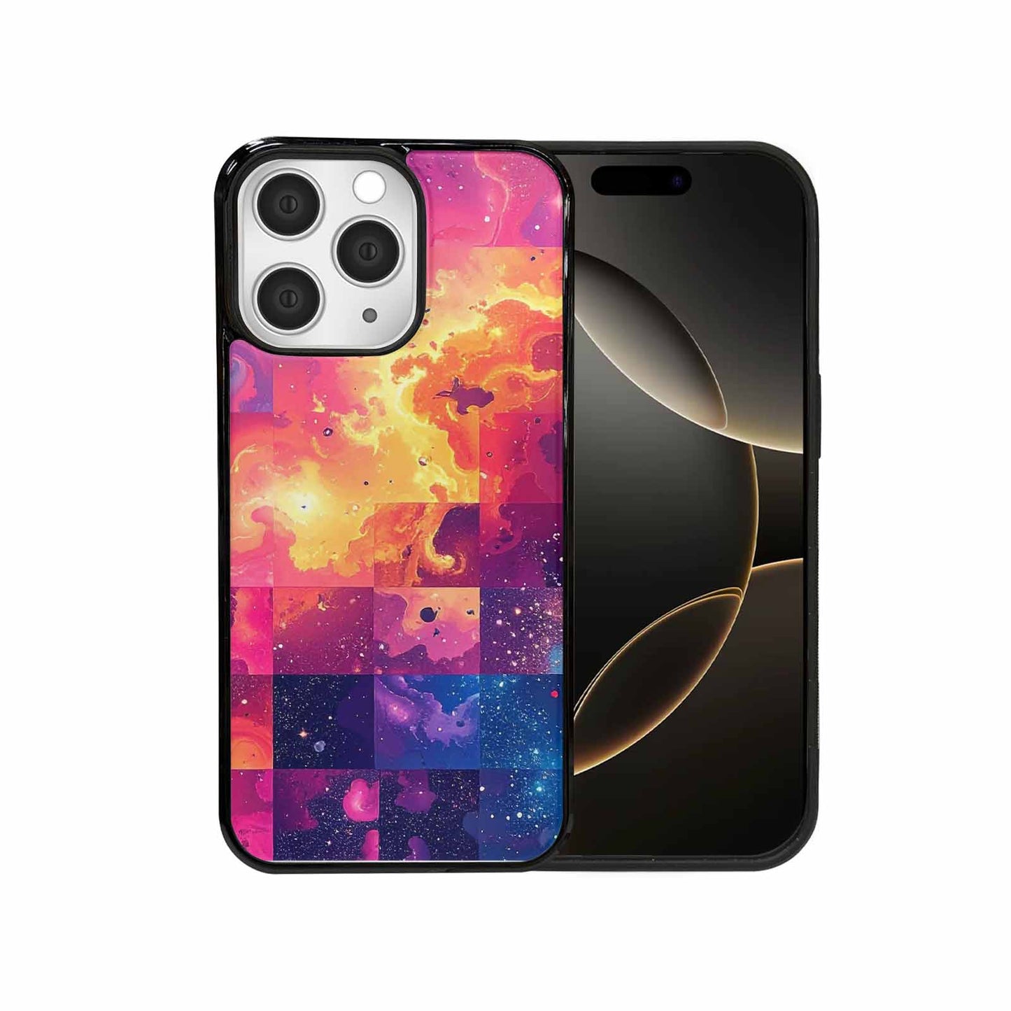 iPhone 15 Pro Max Case — Cosmic Creature And Object Mashup Pattern, Customized Protective Case