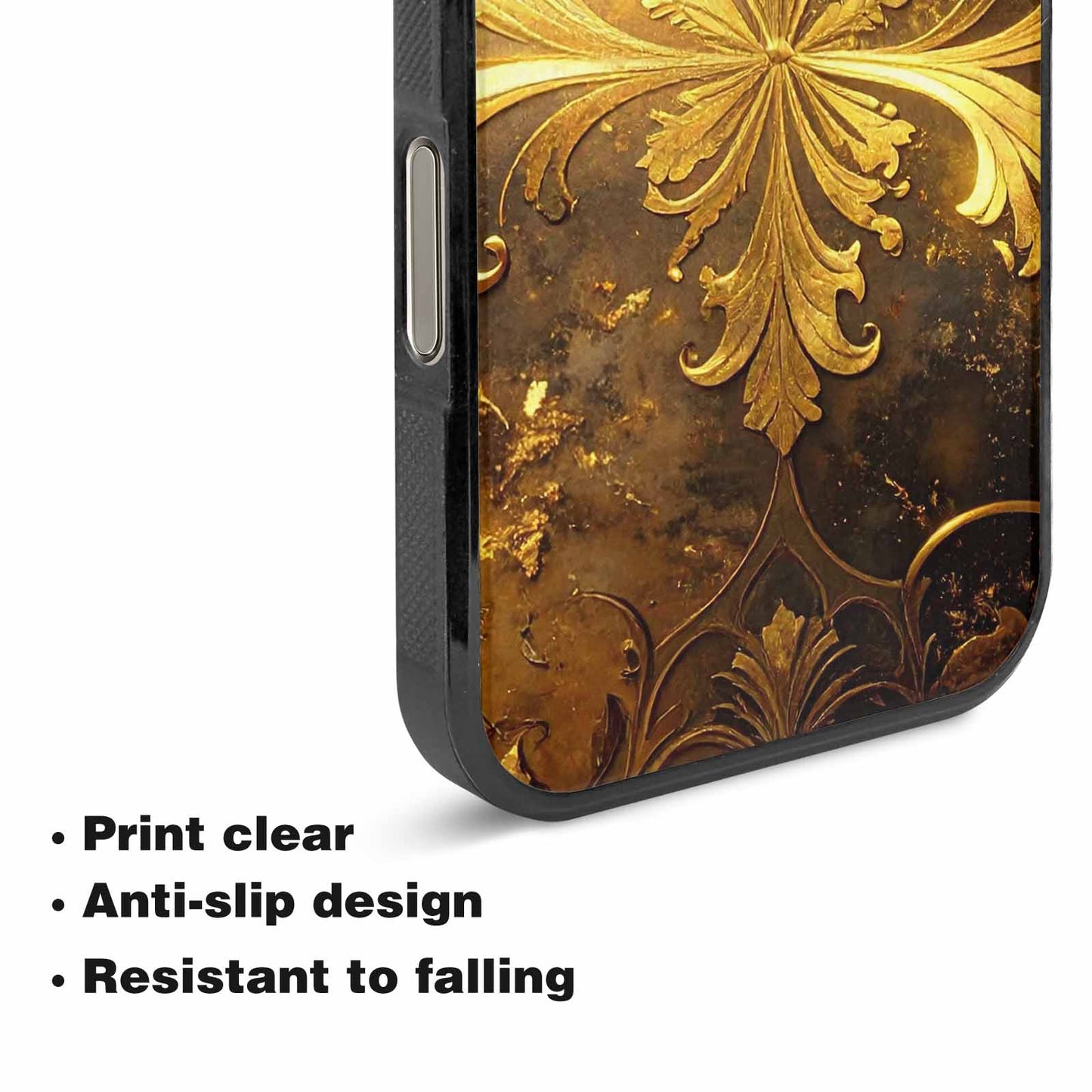 iPhone 16 Pro Max Case — Klimt Gold Leaf Artwork Pattern, Custom Phone Case