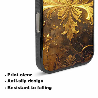 iPhone 16 Pro Max Case — Klimt Gold Leaf Artwork Pattern, Custom Phone Case