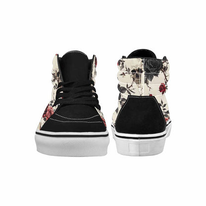 MEN'S Skulls - Roses High Top Canvas Vibrant Chaos Custom Sneakers