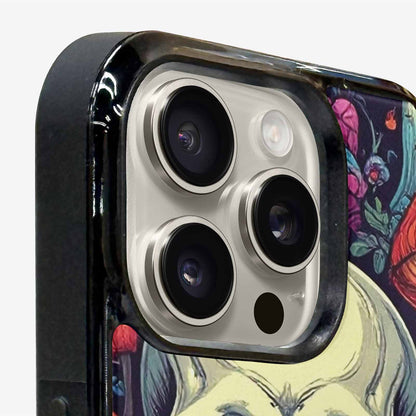 iPhone 16 Pro Case — Mushroom Skull, Custom Art Phone Cover