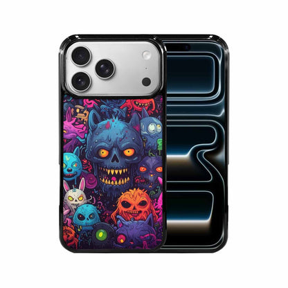 iPhone 17 Pro Max Case — Mixed Toxic Glow Creature Cartoon Cute, Custom Print Case Cover