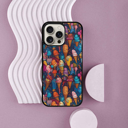 iPhone 16 Pro Max Case — Ice Cream Motif Ice Cream Motifs, Customized Protective Case