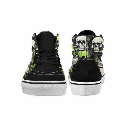 MEN'S Skulls (general) High Top Canvas Neon Fantasy Shoes