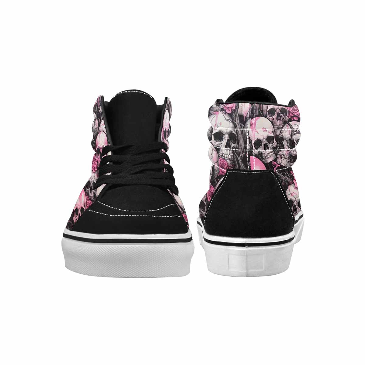 MEN'S Skull Roses High Top Canvas Neon Fantasy Custom Shoes