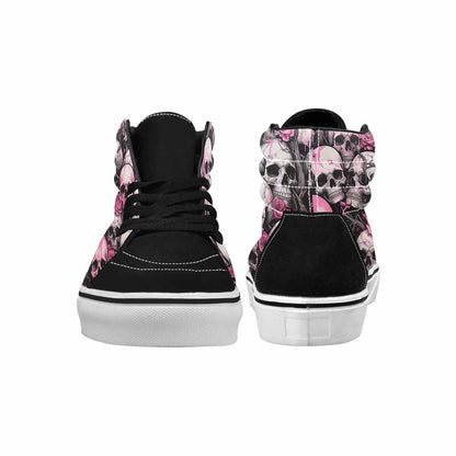 MEN'S Skull Roses High Top Canvas Neon Fantasy Custom Shoes