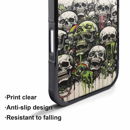 iPhone 17 Pro Case — Black Green Ink Rainbow From Gothic, Custom Made Phone Cover