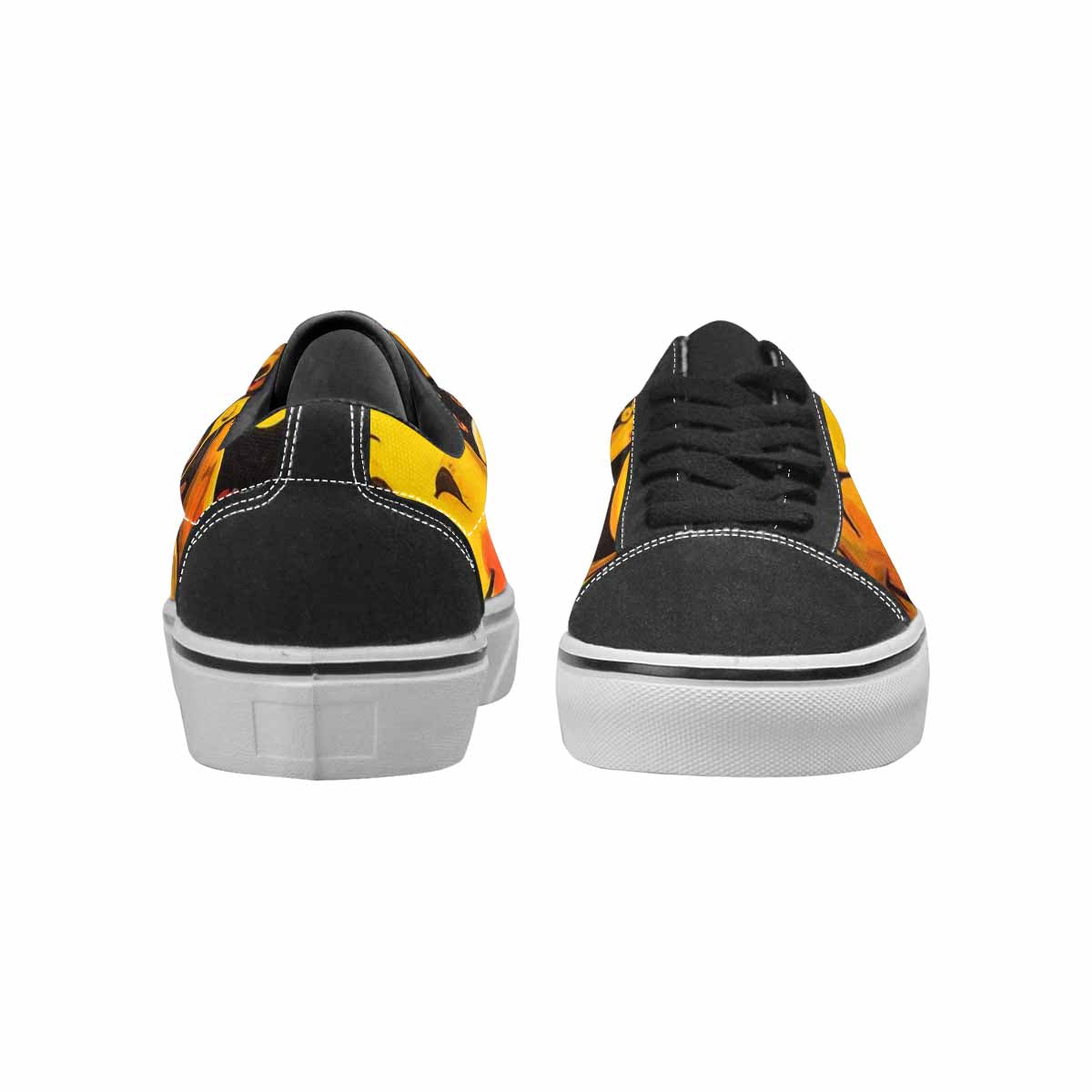 WOMEN'S Melting Moon Smiley — Lace-Up Canvas Wallpaper Art Custom Sneakers