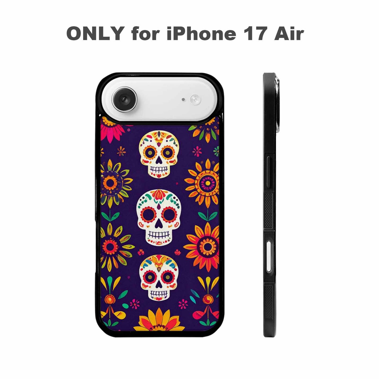 iPhone 17 Air Case — Sunflowers And Skulls Gothic Skulls, Unique Phone Case Design