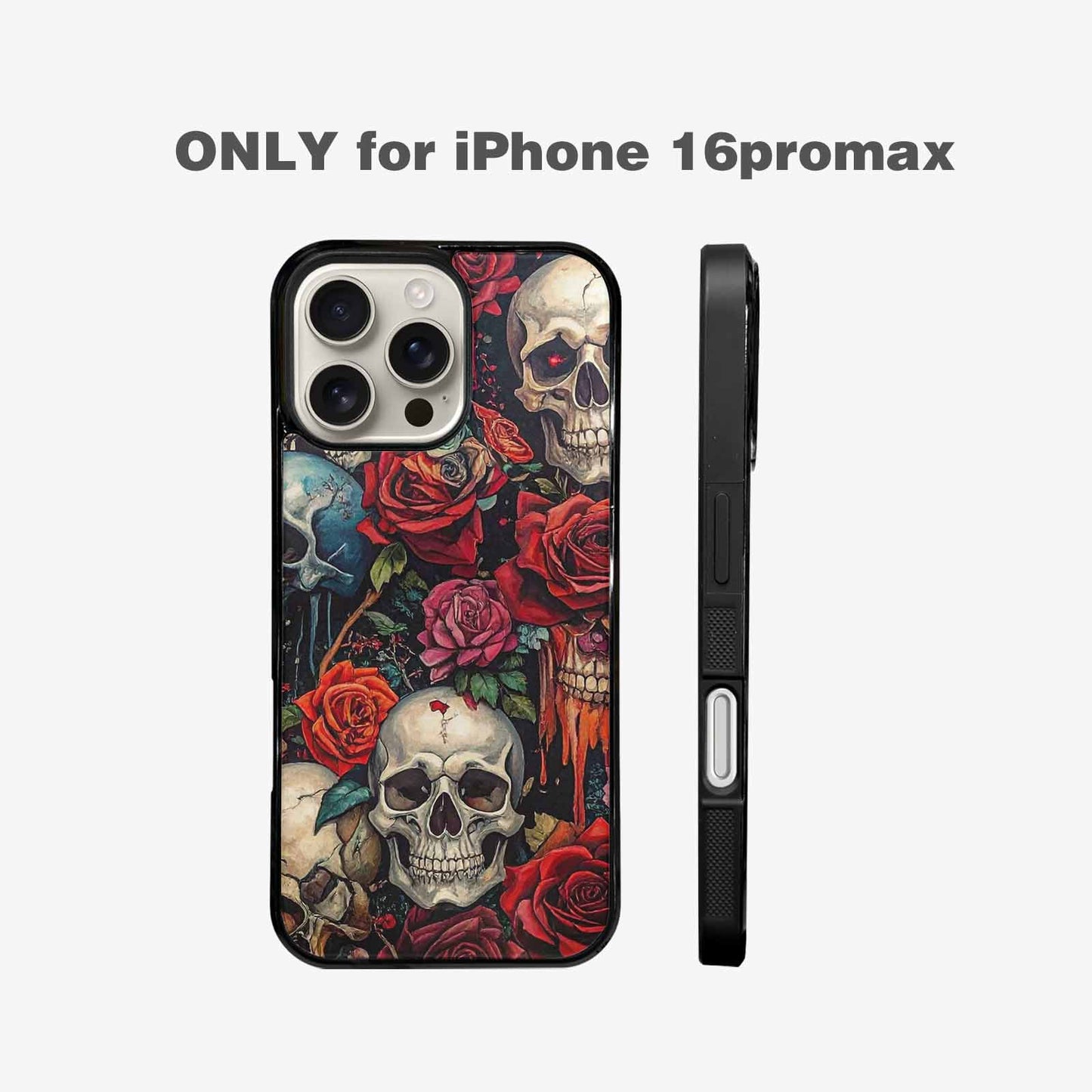 iPhone 16 Pro Max Case — Skulls And Rosesmelting Skulls A, Custom Made Phone Cover