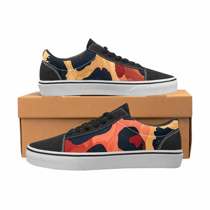 MEN'S Leopard Wallpaper Print Canvas Lace-Up Vibrant Chaos Sneakers
