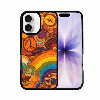 iPhone 17 Case — Small Groovy Peace Sign Original Art, Personalized Phone Case